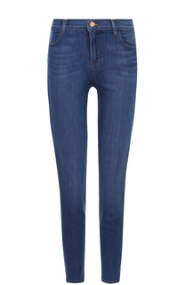 Укороченные джинсы-скинни с потертостями J Brand
