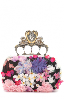 Клатч Heart Box с аппликацией и кристаллами Alexander McQueen