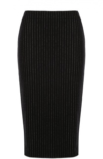 Вязаная юбка-карандаш в полоску DKNY