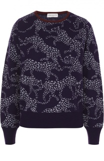 Кашемировый пуловер с манжетами и звериным принтом Dries Van Noten