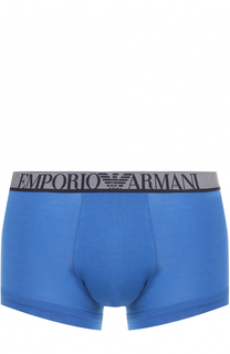 Боксеры из вискозы с логотипом бренда Emporio Armani