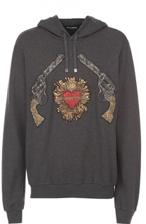 Хлопковая толстовка с вышивкой Dolce &amp; Gabbana