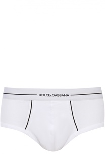Хлопковые хипсы с широкой резинкой Dolce &amp; Gabbana