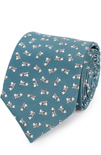 Шелковый галстук с принтом Lanvin