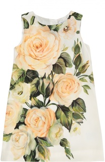 Платье без рукавов с цветочным принтом Dolce &amp; Gabbana