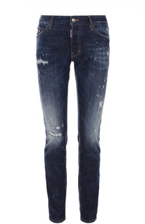 Зауженные джинсы с потертостями Dsquared2