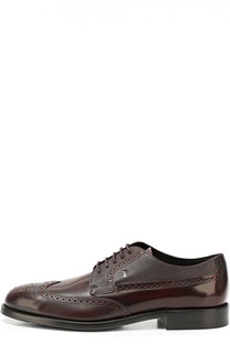Кожаные дерби с брогированием Tod’s Tods