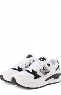 Кожаные кроссовки 530 с текстильной вставкой New Balance