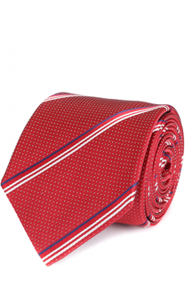 Шелковый галстук в полоску Canali