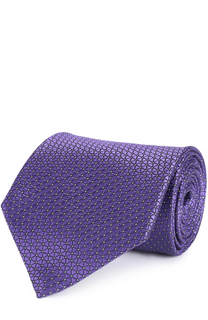 Шелковый галстук с узором Ermenegildo Zegna