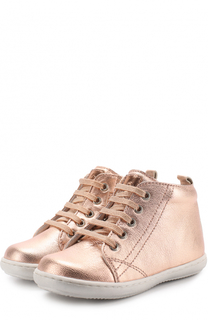 Кеды из металлизированной кожи на молнии со шнуровкой Beberlis