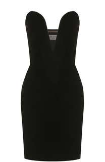 Платье-бюстье с глубоким V-образным вырезом Saint Laurent