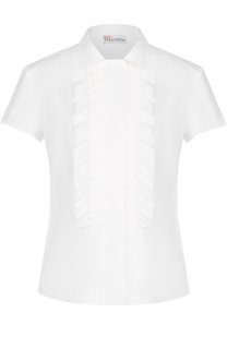 Блуза с коротким рукавом и оборками REDVALENTINO