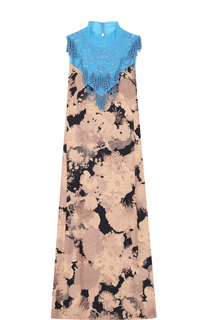 Платье А-силуэта с контрастной отделкой Dries Van Noten