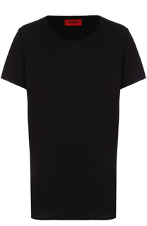 Удлиненная хлопковая футболка HUGO