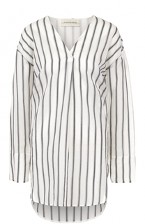 Блуза свободного кроя в полоску с V-образным вырезом By Malene Birger