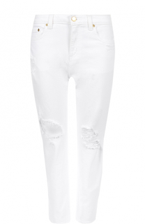 Укороченные джинсы с потертостями MICHAEL Michael Kors
