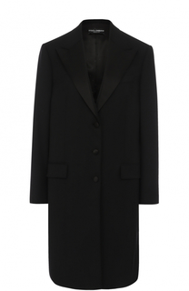 Пальто прямого кроя с широкими лацканами Dolce &amp; Gabbana