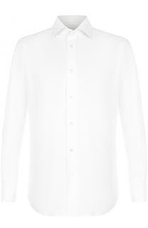 Хлопковая сорочка с воротником акула Ermenegildo Zegna