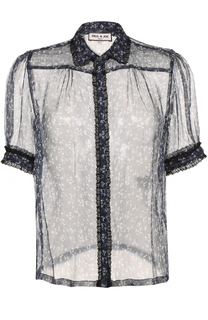 Шелковая полупрозрачная блуза с принтом Paul&amp;Joe Paul&Joe