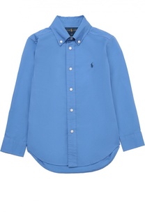Хлопковая рубашка с воротником button down Polo Ralph Lauren