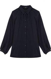 Шелковая блуза прямого кроя с укороченным рукавом Escada