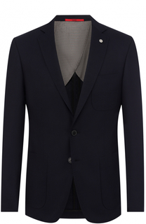 Шерстяной приталенный пиджак HUGO