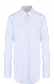 Удлиненная хлопковая блуза свободного кроя Helmut Lang