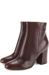 Кожаные ботильоны Shelly на устойчивом каблуке Gianvito Rossi