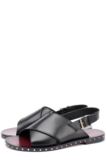 Кожаные сандалии с декоративной отделкой ранта Valentino