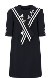 Мини-платье с декорированным воротником-матроской Dolce &amp; Gabbana
