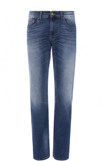 Джинсы прямого кроя с потертостями 7 For All Mankind