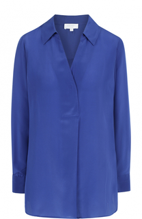 Шелковая блуза свободного кроя с V-образным вырезом Escada Sport