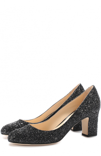 Туфли Bille 65 с глиттером на устойчивом каблуке Jimmy Choo