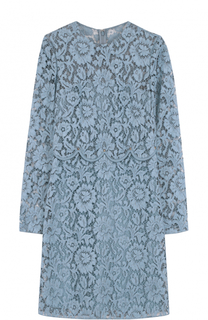 Кружевное мини-платье с длинным рукавом Valentino