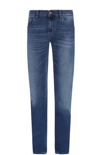 Джинсы прямого кроя с контрастной прострочкой 7 For All Mankind