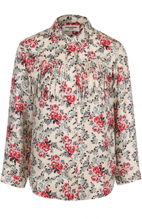 Шелковая блуза с цветочным принтом и бахромой Zadig&amp;Voltaire Zadig&Voltaire