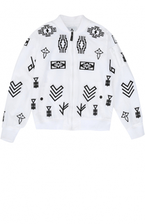 Бомбер с контрастными нашивками Marcelo Burlon Kids of Milan