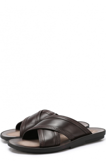 Кожаные шлепанцы на резиновой подошве Tod’s Tods