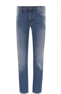 Джинсы прямого кроя с контрастной прострочкой Armani Jeans