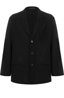 Однобортный хлопковый пиджак свободного кроя Yohji Yamamoto