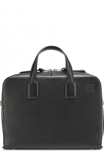 Кожаный портфель на молнии с плечевым ремнем Loewe