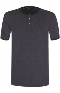 Хлопковая футболка хенли Dolce & Gabbana