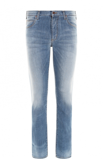 Джинсы прямого кроя с потертостями Armani Jeans