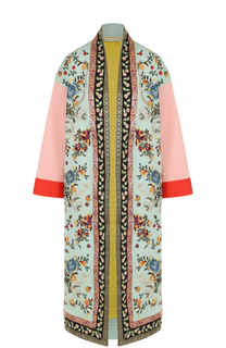 Пальто прямого кроя с контрастной вышивкой Alice + Olivia
