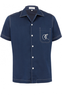 Рубашка из смеси шелка и хлопка с короткими рукавами Cortigiani