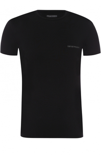 Футболка из вискозы с круглым вырезом Emporio Armani