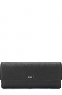 Кожаный кошелек с клапаном DKNY