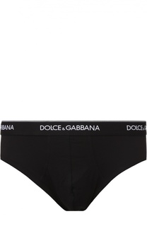 Комплект из двух хлопковых брифов с широкой резинкой Dolce &amp; Gabbana