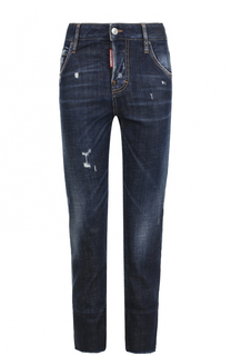 Укороченные джинсы с потертостями Dsquared2